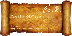 Cselle Rózsa névjegykártya